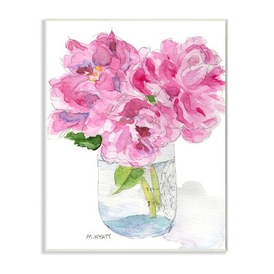 Pink Peonies In Classic Canning Jar - Image 0