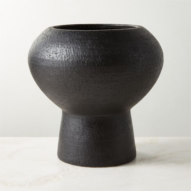Imre Black Ceramic Vase - Image 0