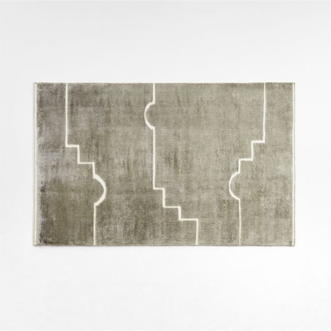 Latanaz Grey Abstract Rug 5'x8' - Image 0