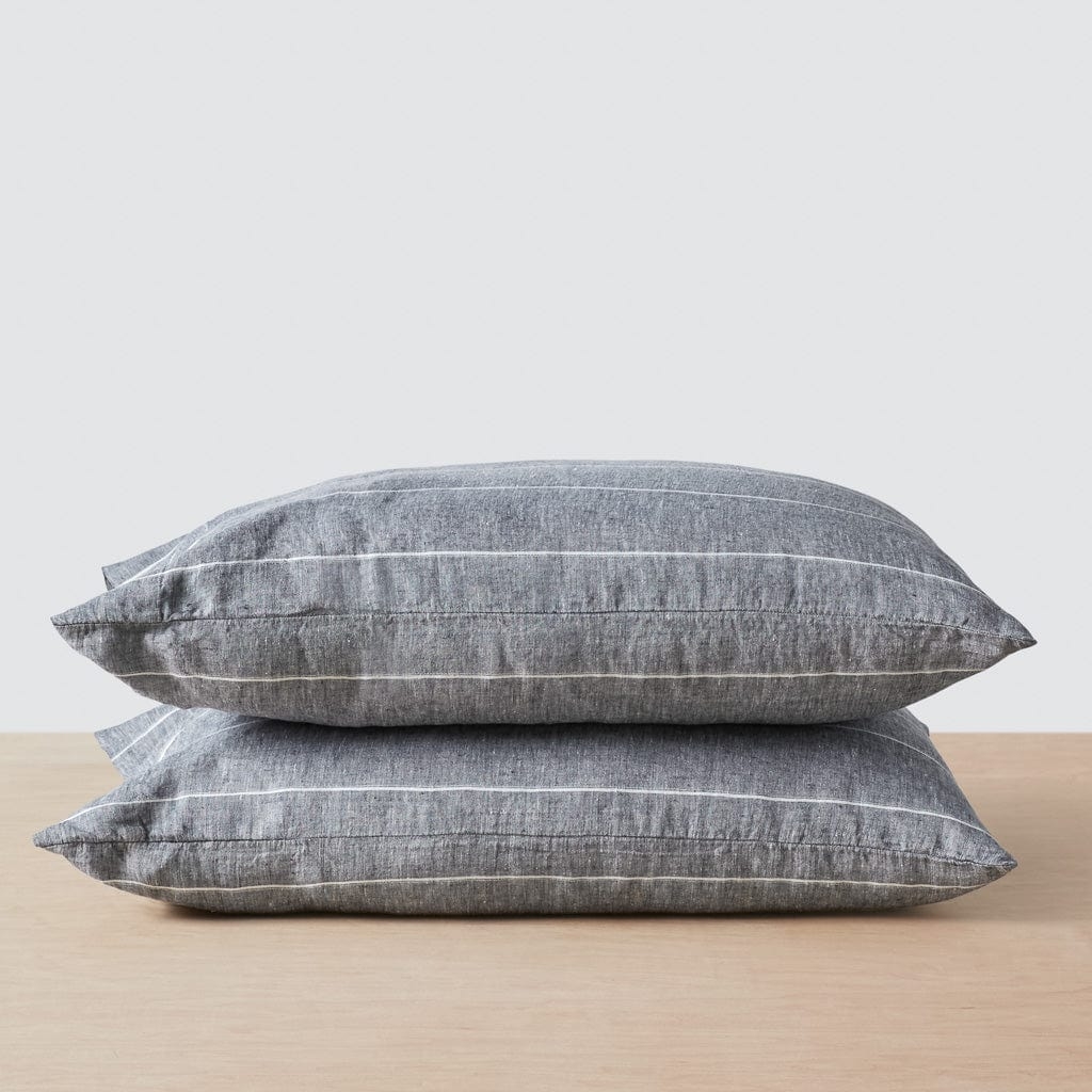 The Citizenry Stonewashed Linen Pillowcases Various | Standard | Indigo Chambray - Image 0