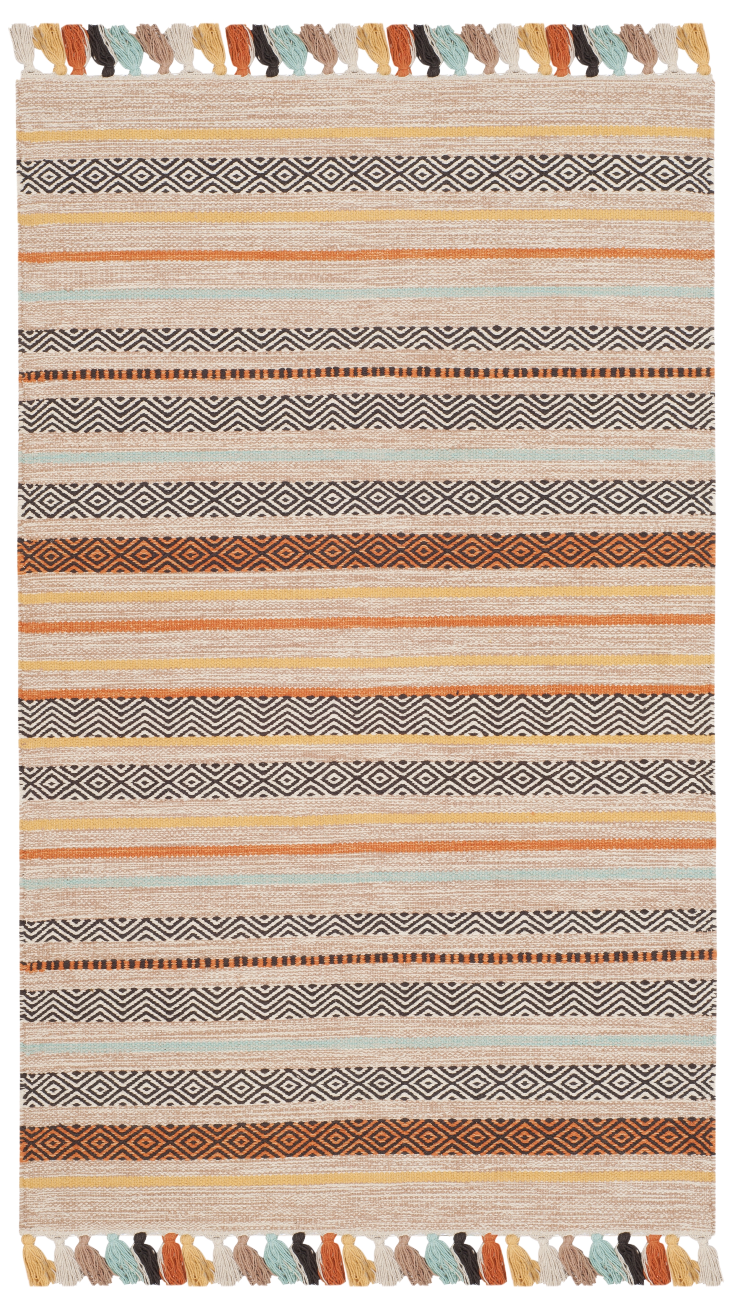 Arlo Home Hand Woven Area Rug, MTK901A, Beige/Multi,  3' X 5' - Image 0