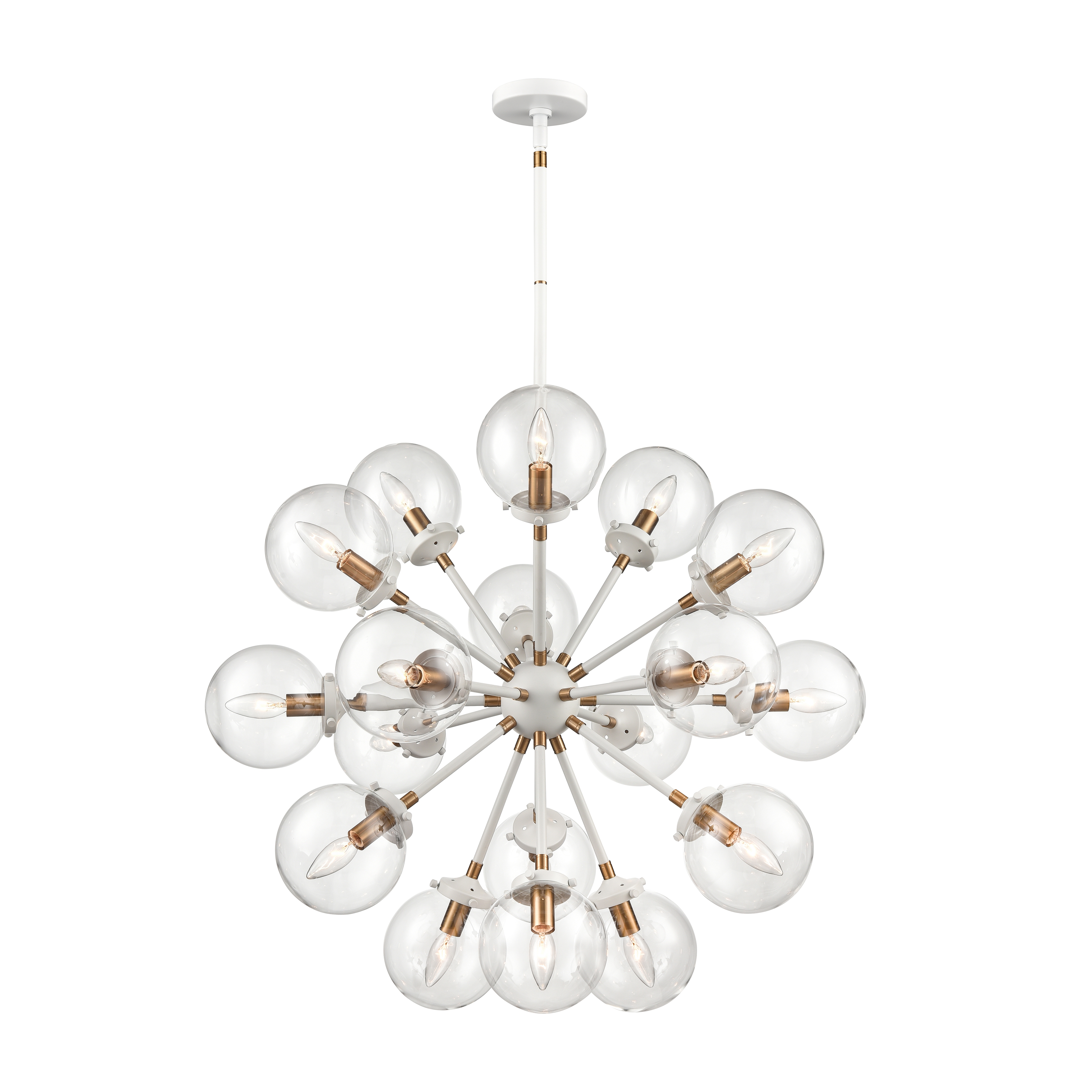 Boudreaux 32'' Wide 18-Light Chandelier - Matte White - Image 0