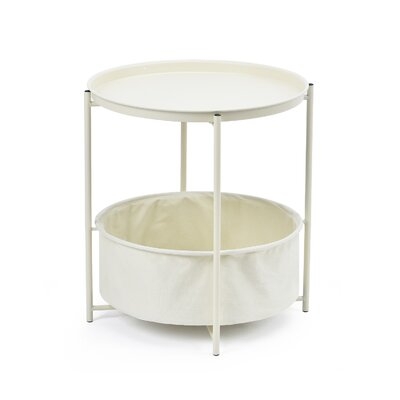 Adèle Tray Top Cross Legs End Table with Storage - Image 0
