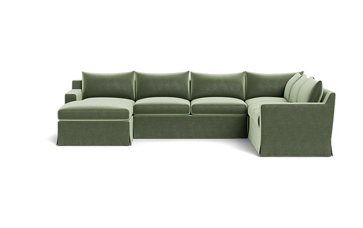 Sloan Slipcovered 4-Piece Corner Sectional Sofa with Left Chaise - Image 0