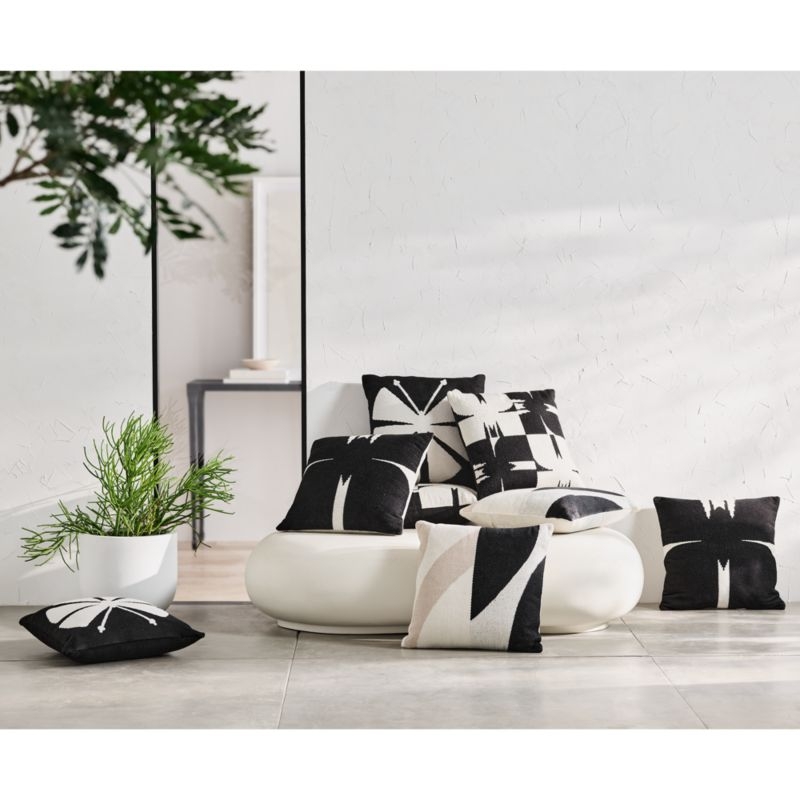Monterey 20"x20" Black Outdoor Throw Pillow by Lucia Eames™ - Image 1