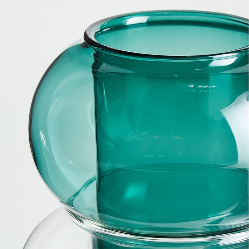Modular Blue Glass Vase/Hurricane - Image 2