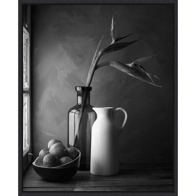 Plums And Jars Still Life By Luiz Laercio Framed Canvas Art - Image 0