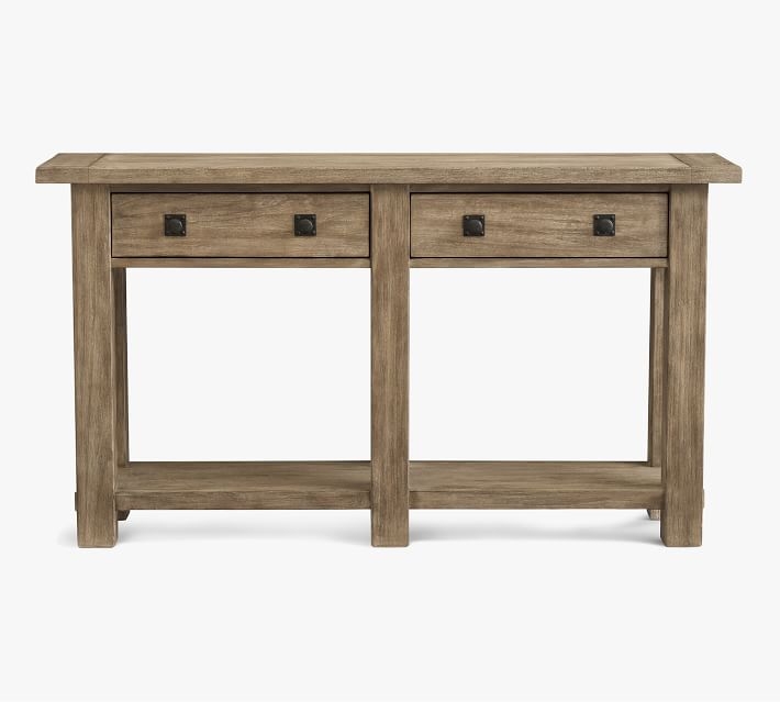 Benchwright 54" Wood Console Table with Drawers, Seadrift - Image 0