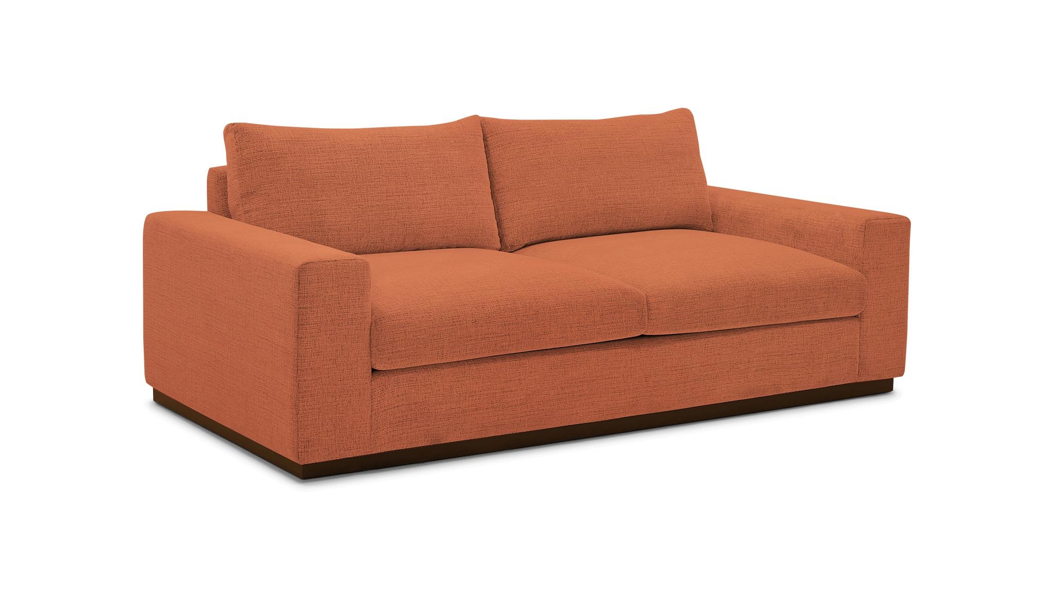 Pink Holt Mid Century Modern Sofa - Plush Terra Rose - Mocha - Image 1