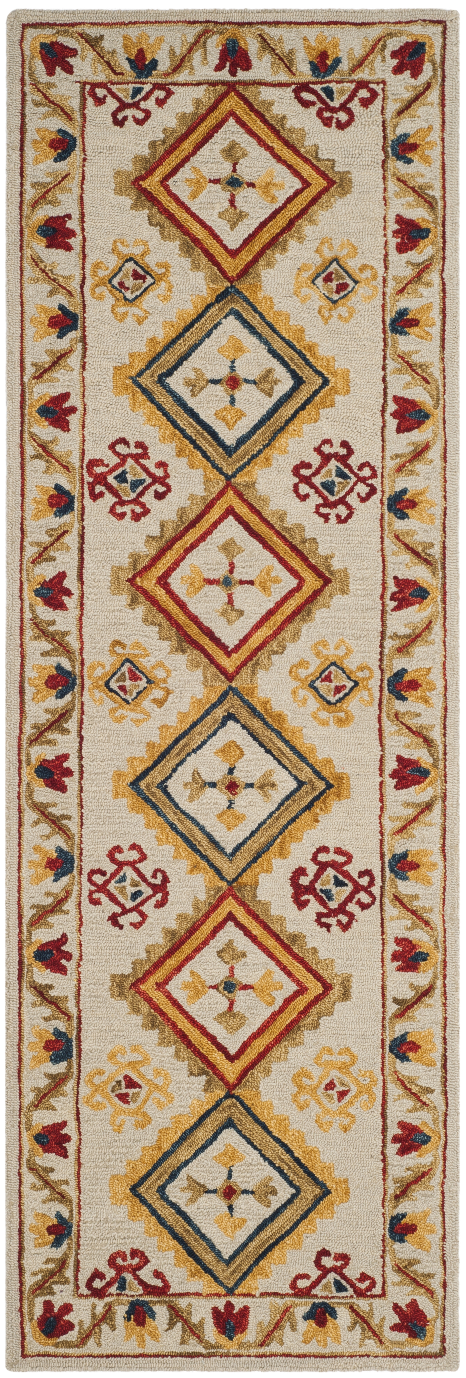 Arlo Home Hand Tufted Area Rug, APN706A, Ivory/Multi,  2' 3" X 7' - Image 0