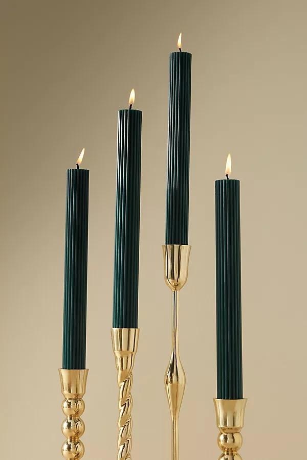 Fluted Taper Candles, Set of 4 - Image 0