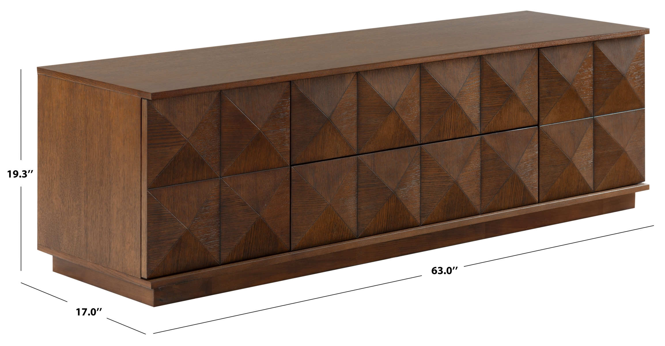 Patty 4 Door Wood Media Stand - Walnut - Image 9