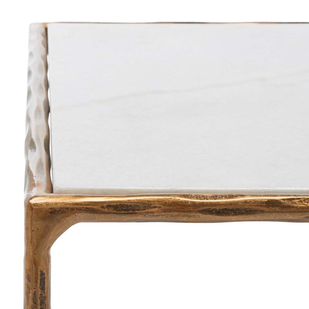 Jessa Metal Coffee Table - Brass/White - Image 2