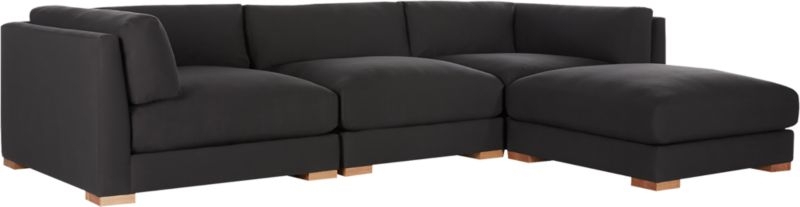 Piazza Dark Grey 4-Piece Modular Sectional Sofa - Image 2