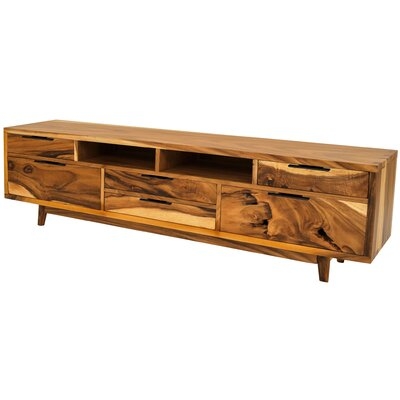 Rimini Live Edge Suar Wood Cabinet/media Center With 6 Drawers - Image 0