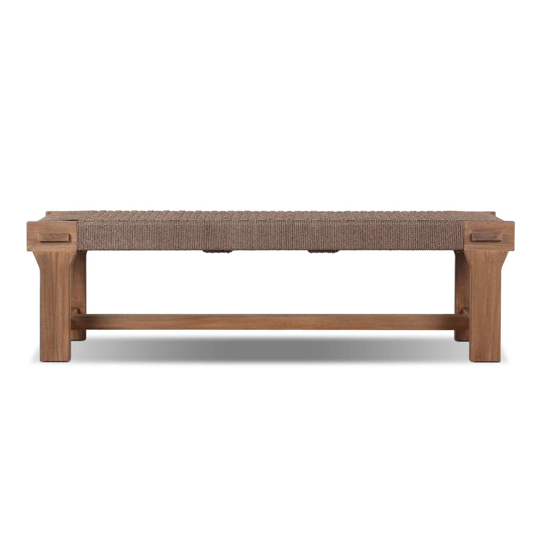 Moxie Outdoor Bench - Dark Textured Woven - Image 5