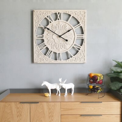 Oversized Hamill Flourish Cut-Out Wood Wall Clock - Image 0
