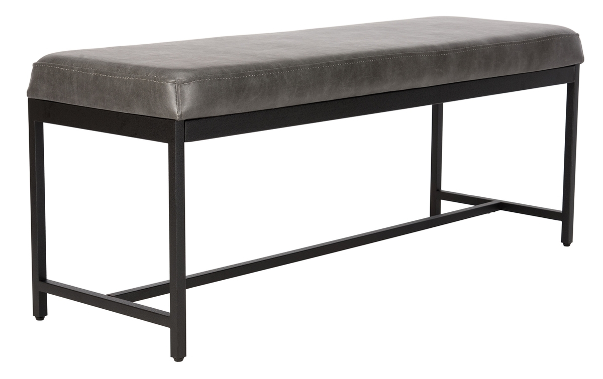 Chase Faux Leather Bench - Grey - Arlo Home - Image 3