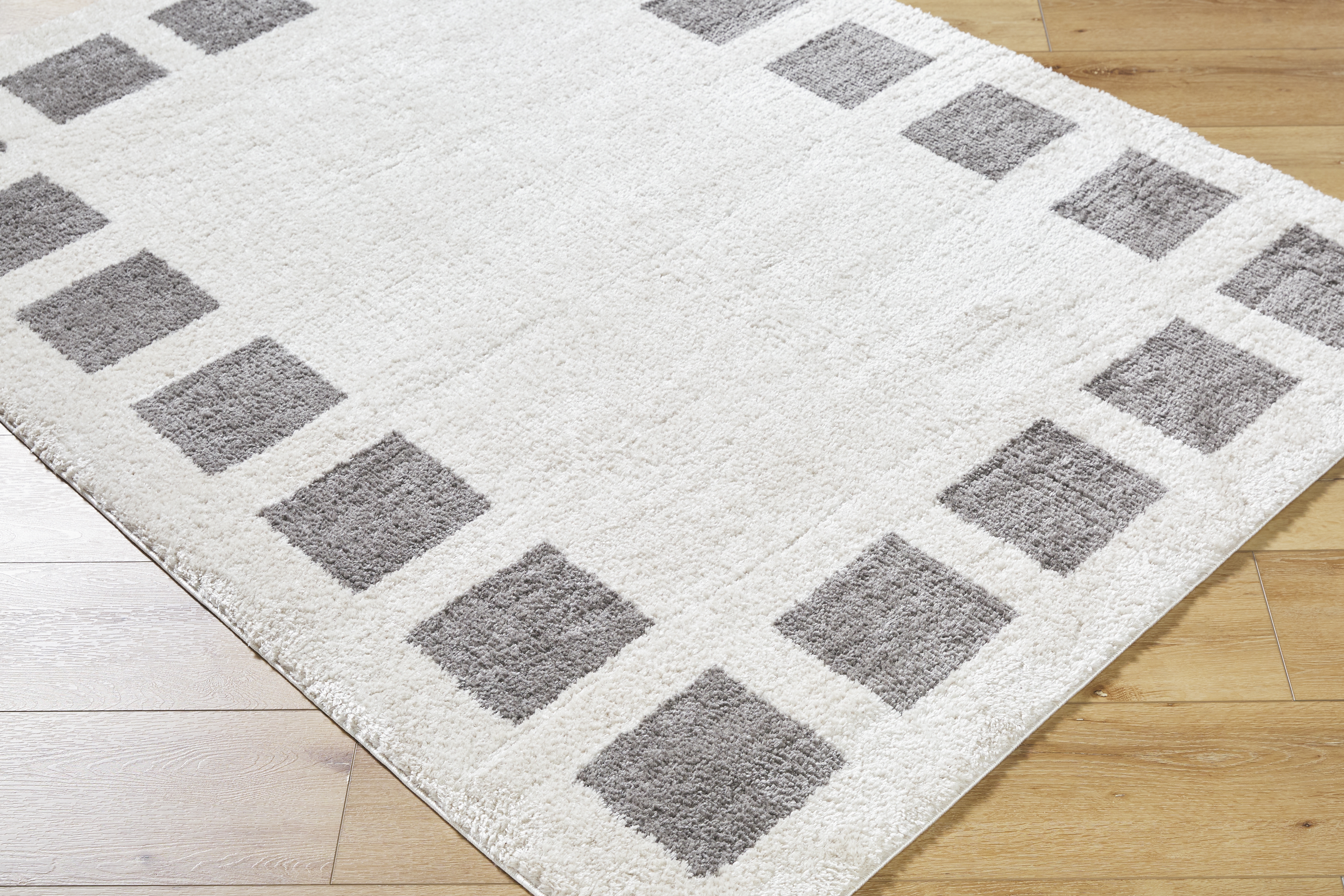 Fossay Shag Beige Indoor 2'7" x 7'3" Machine Woven Rug - Image 4