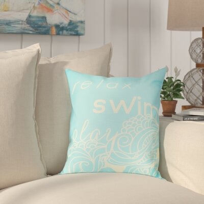  Mellow Mantra Word Outdoor Square Pillow Cover & Insert - Image 0