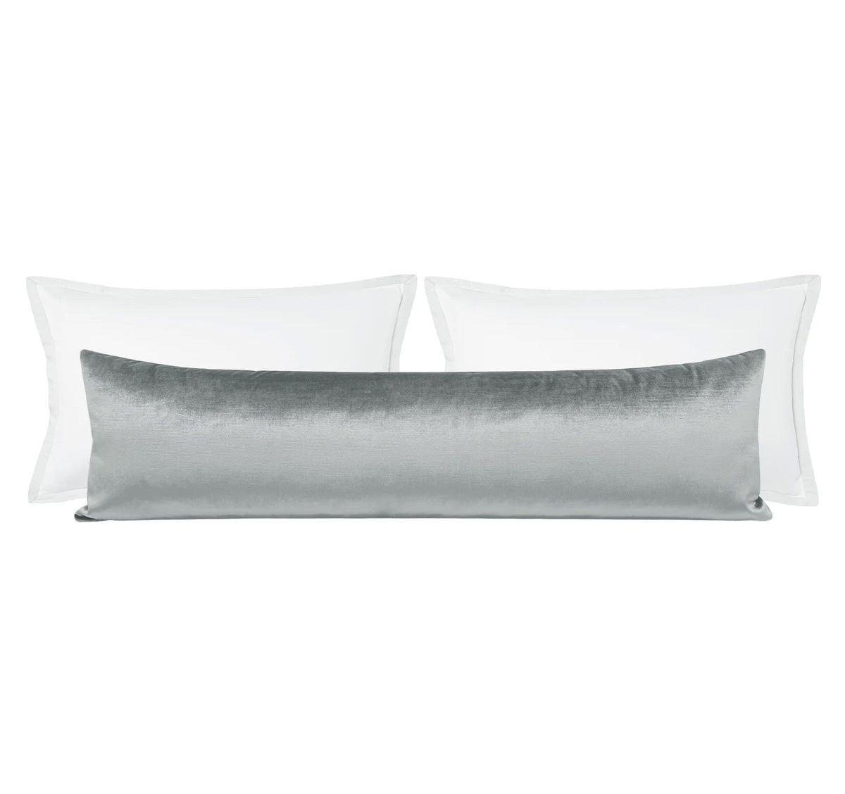 THE XL LUMBAR :: FAUX SILK VELVET // FRENCH GREY - BY THE YARD - Image 0