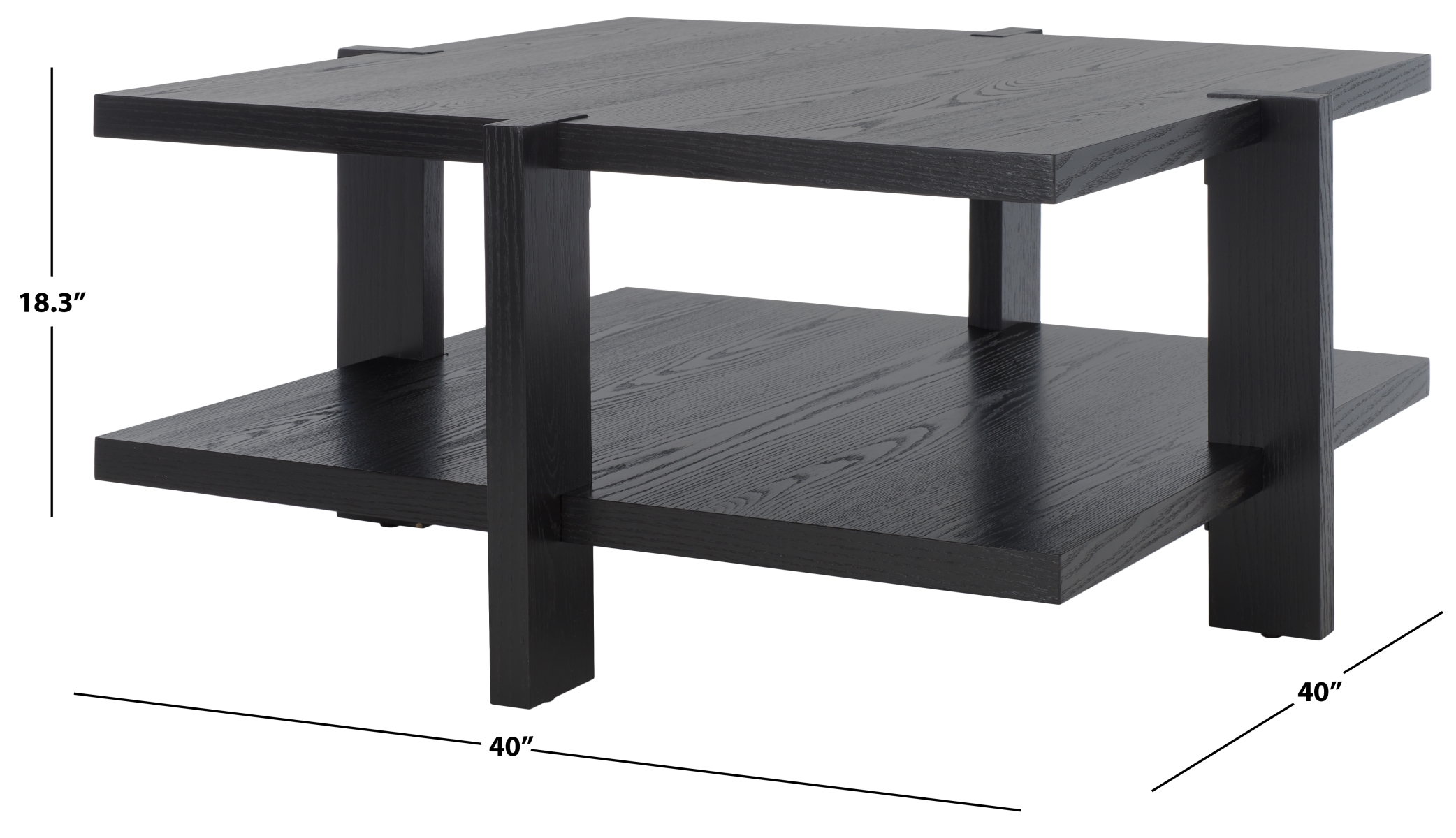 Quigley Square Coffee Table - Black - Image 5
