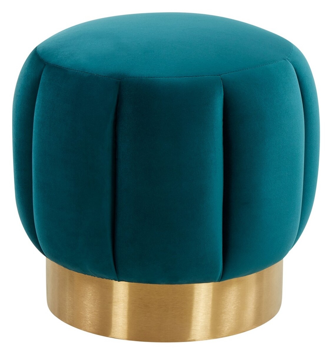 Maxine Channel Tufted Ottoman - Petrol - Image 0