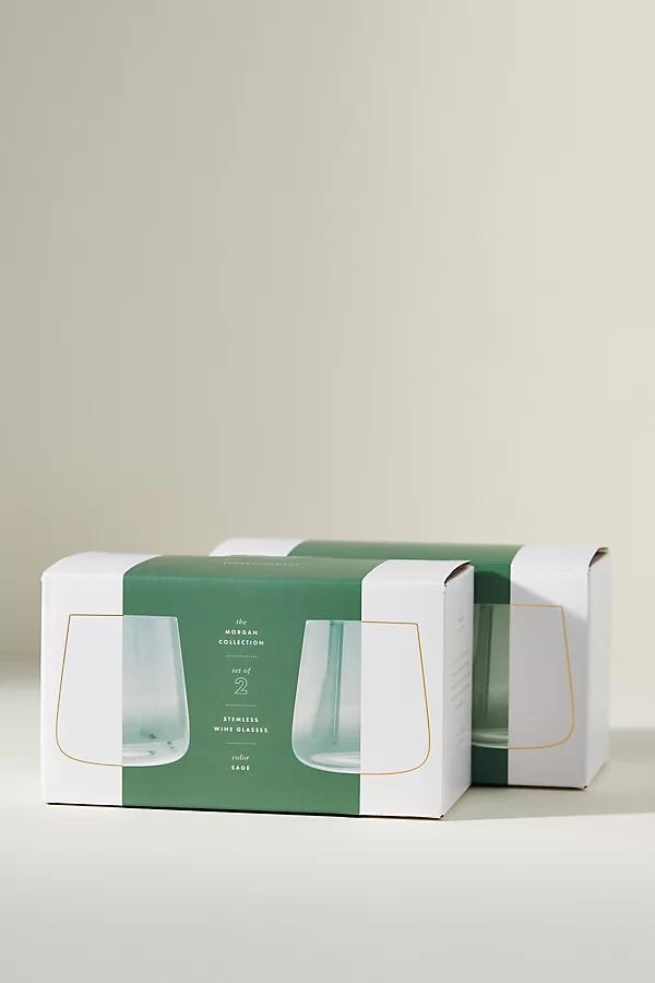 Morgan Stemless Wine Glasses, Set of 4 - Image 0
