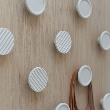 Misewell Sequence Coat Hook, Fluted Design, White - Image 3