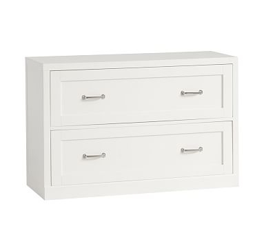 Preston Wall 2 Drawer Media Base, Simply White, In-Home Delivery - Image 0