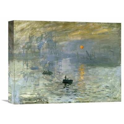 'Impression: Sunrise' by Claude Monet Painting Print on Wrapped Canvas - Image 0