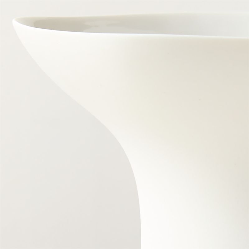 Flora Short White Porcelain Vase - Image 1
