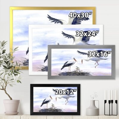Storks In The Nest - Farmhouse Canvas Wall Art Print - Image 0