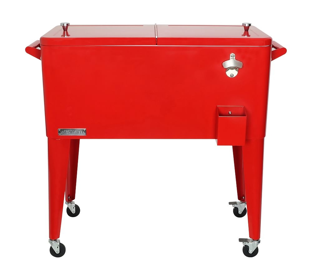 Classic Stand-Up Cooler with Bottle Opener, Red - Image 0