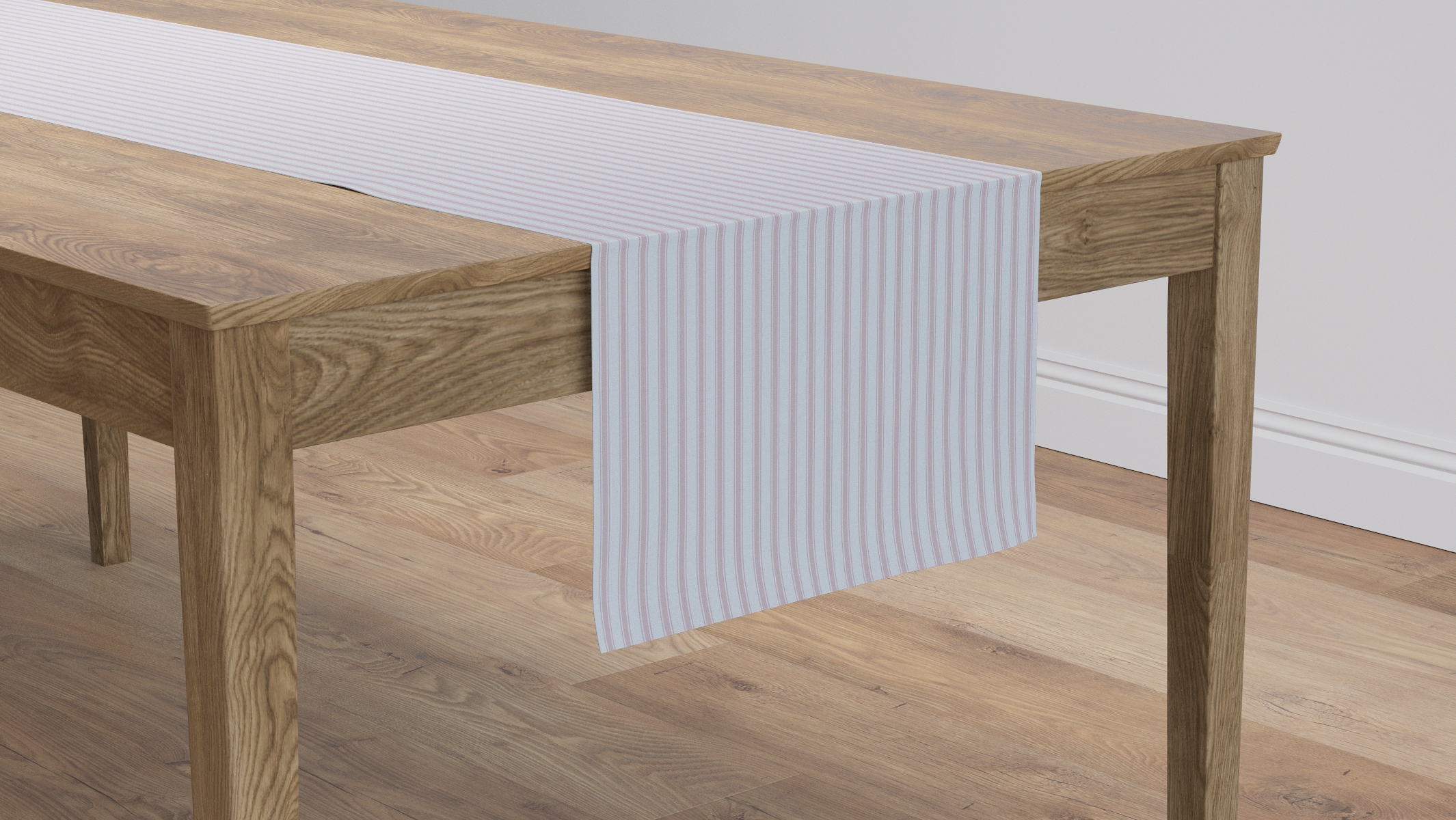 Table Runner 16" x 90", Pink Classic Ticking Stripe, 16" x 90" - Image 0