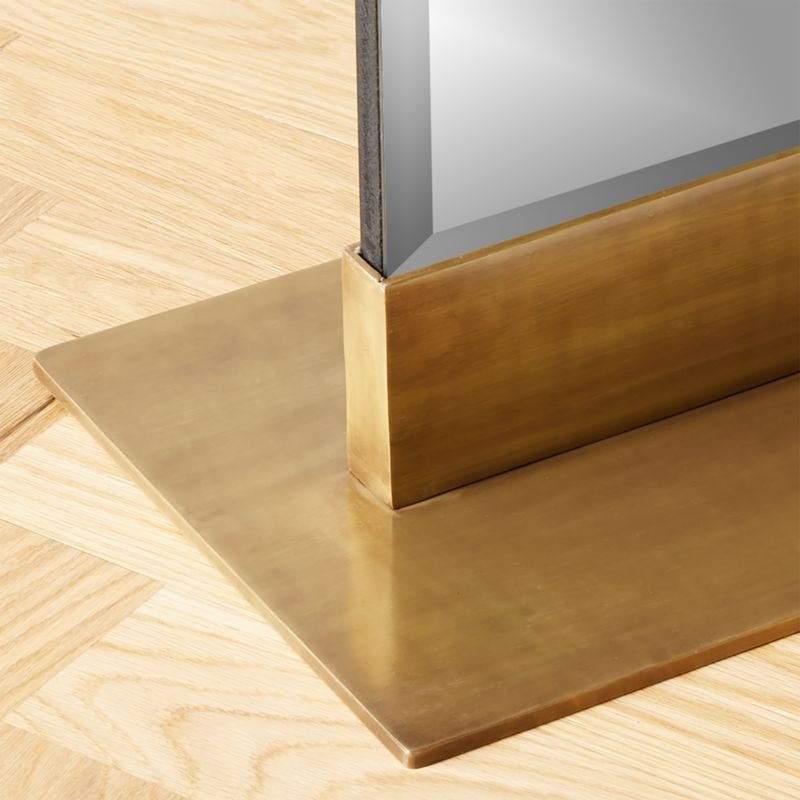 Palisade Brass Frameless Floor Mirror - Image 1