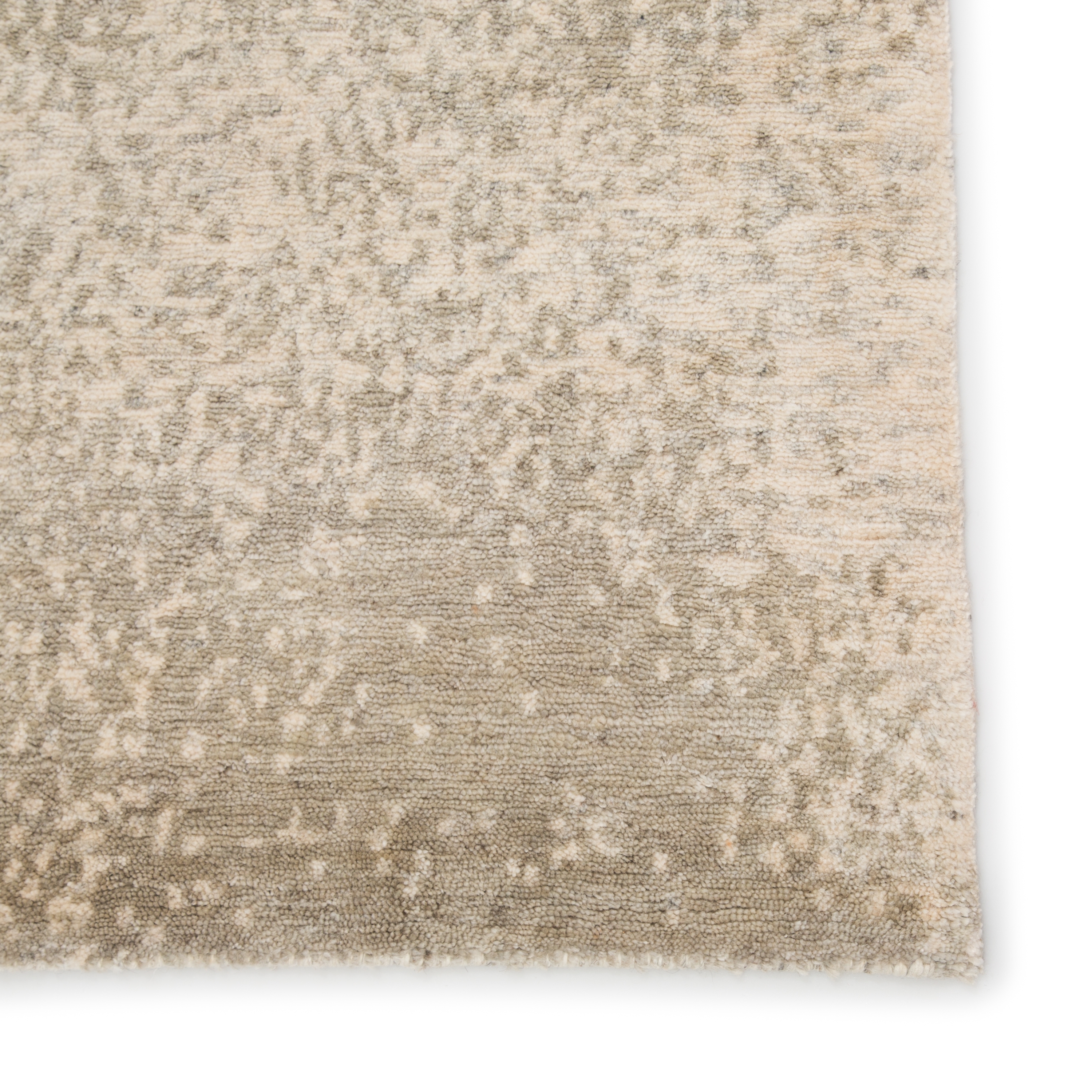 Zoe Bios Creative by Mignonne Hand-Knotted Abstract Gold/ Gray Area Rug (5'X8') - Image 3