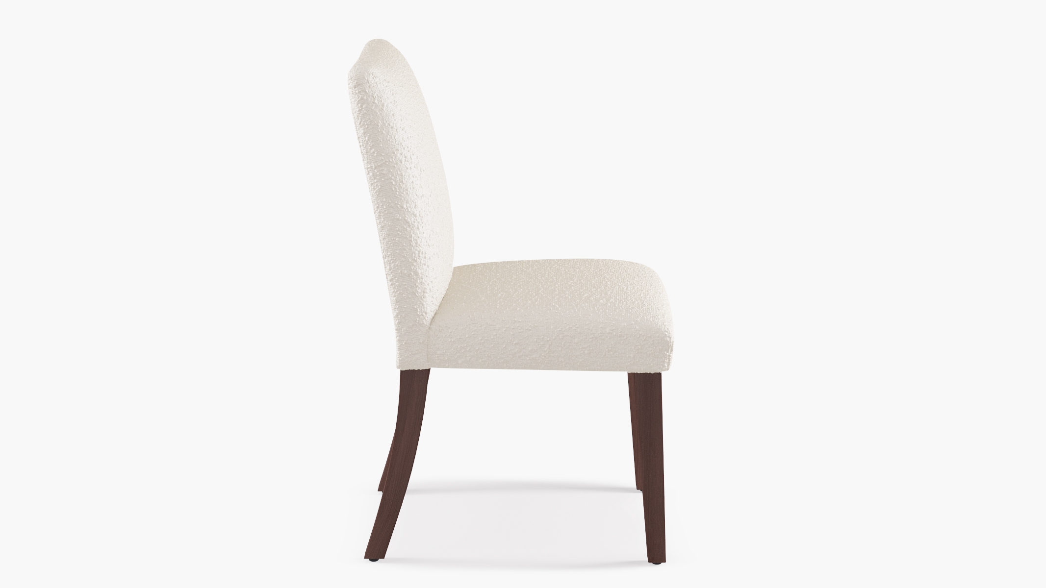 Classic Dining Chair, Snow Bouclé, Espresso - Image 2