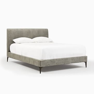 Andes No Tufting, Bed, King, Chenille Tweed, Frost Gray, Light Bronze - Image 2