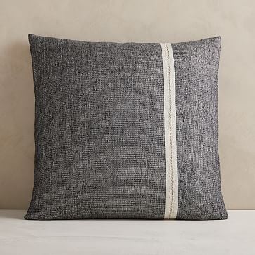 Barcela Reverse Applique Pillow Cover, 20"x20", Black Stone - Image 3