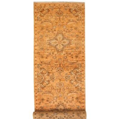 One-of-a-Kind Cleodal Hand-Knotted New Age Oushak Peru 2'7" x 9'8" Runner Wool Area Rug - Image 0