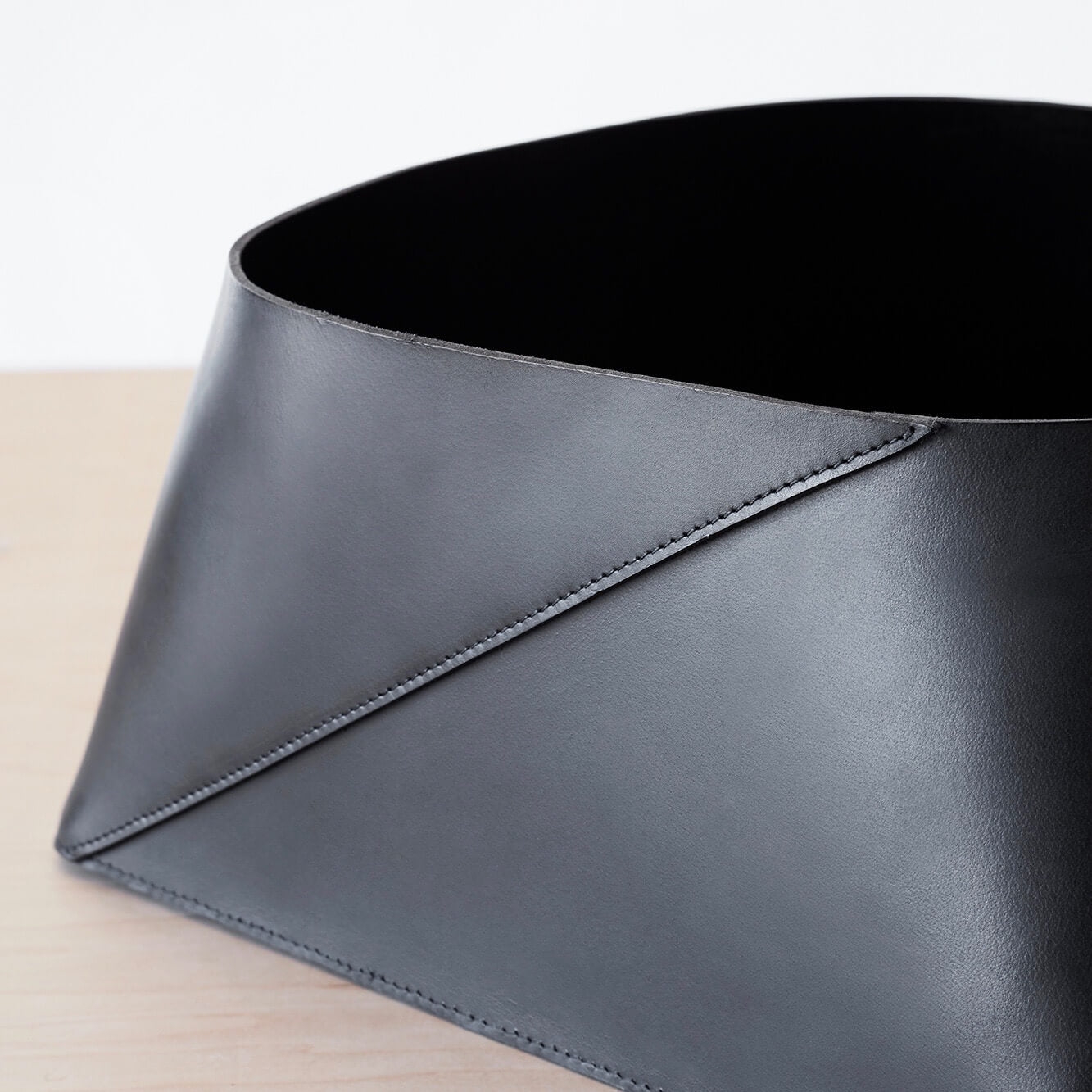 The Citizenry Azad Low Leather Storage Bin | Natural - Image 4