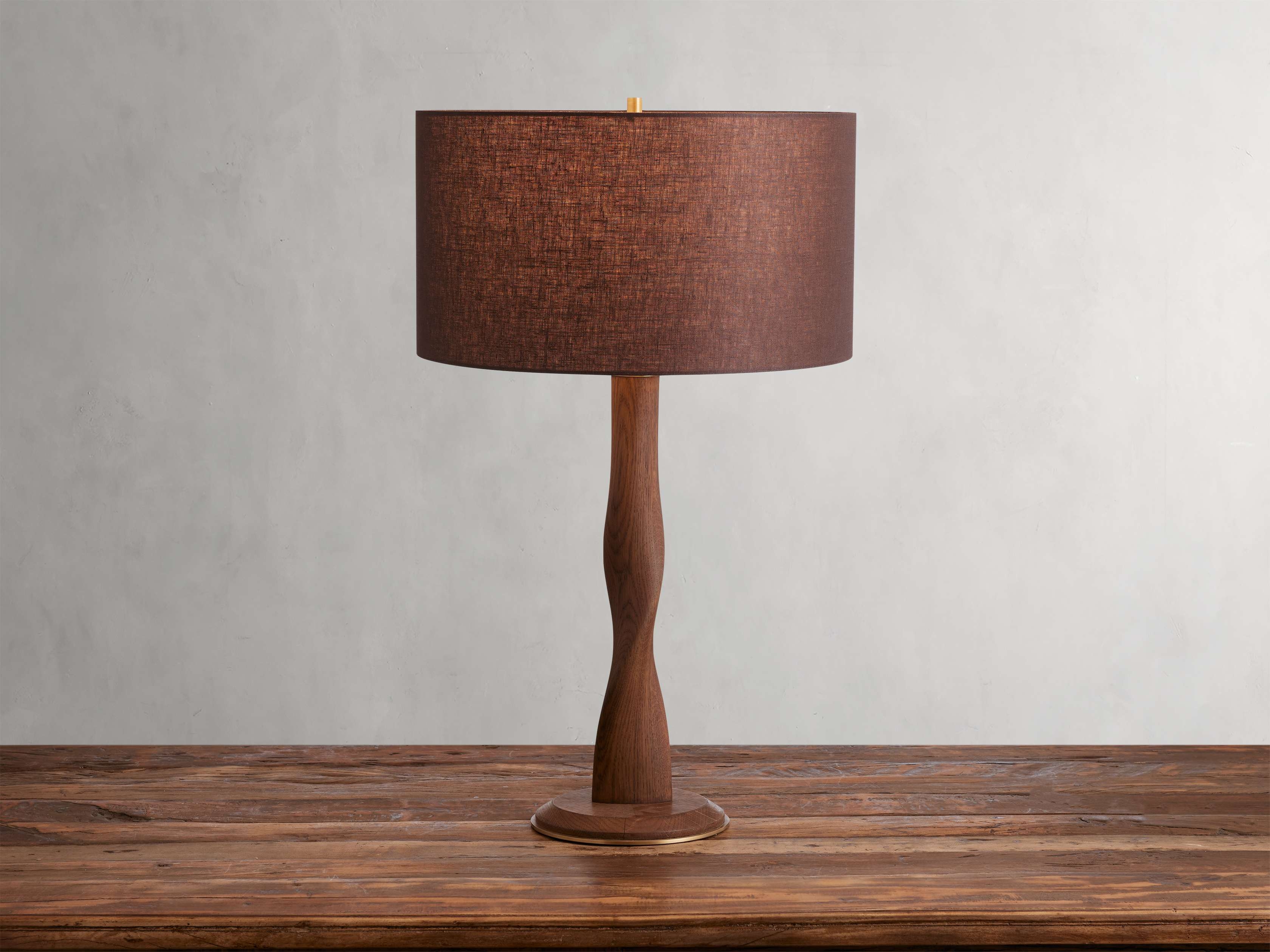 Jonas Table Lamp in Wood 31" Brown   - Image 0