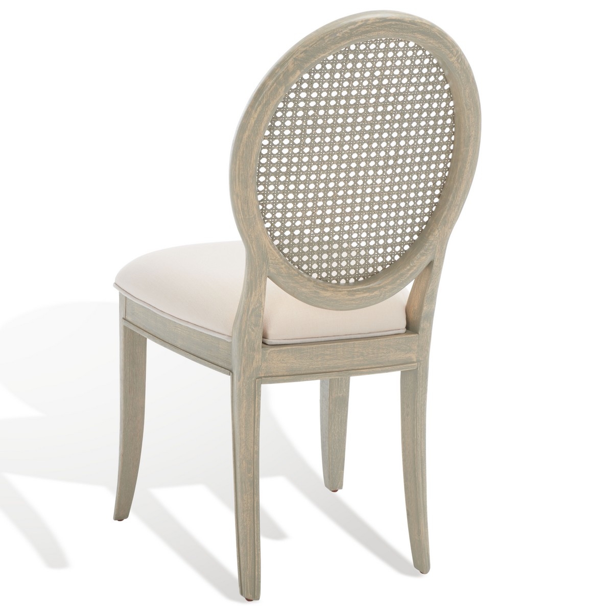 Karlee Rattan Back Dining Chair - Rustic Grey/Beige - Image 6