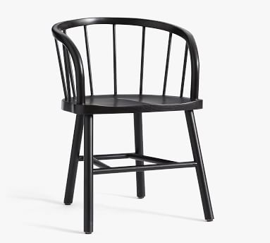 Captains Dining Armchair, Black - Image 4