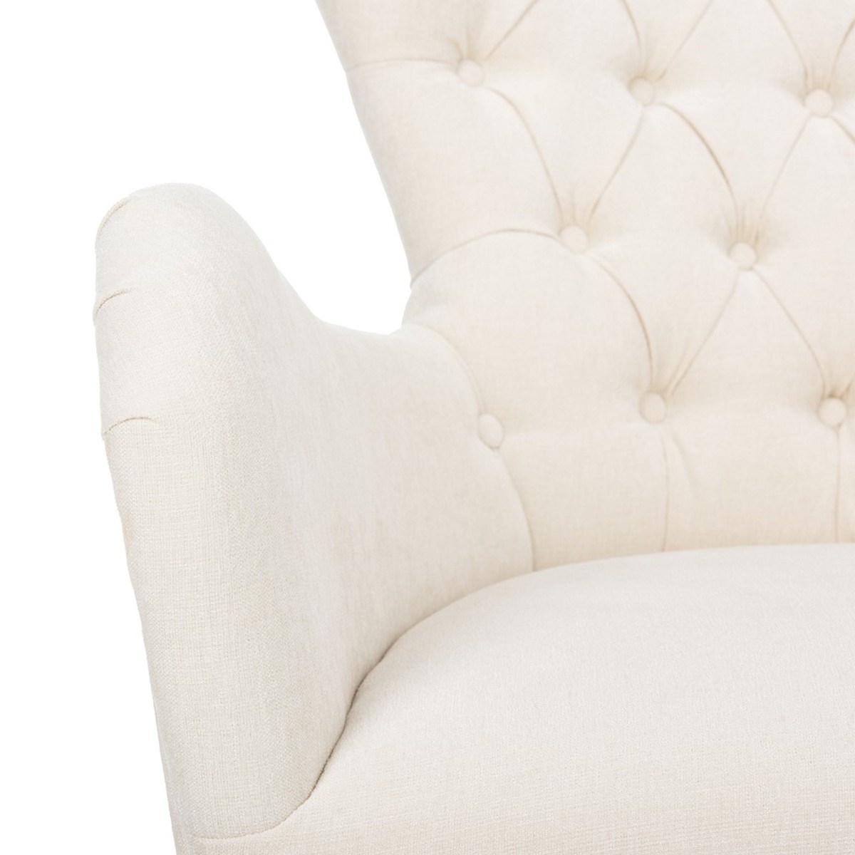 Brayden Contemporary Wingback Chair - Off White - Arlo Home - Image 7