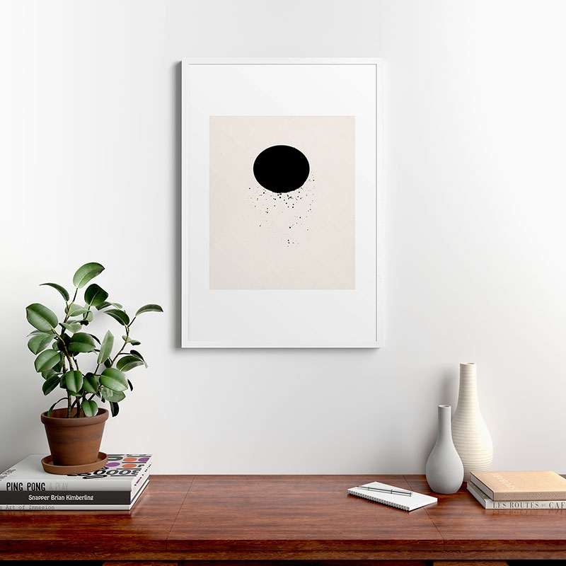 Void by Rose Beck - Framed Art Print Modern White 24" x 36" - Image 1