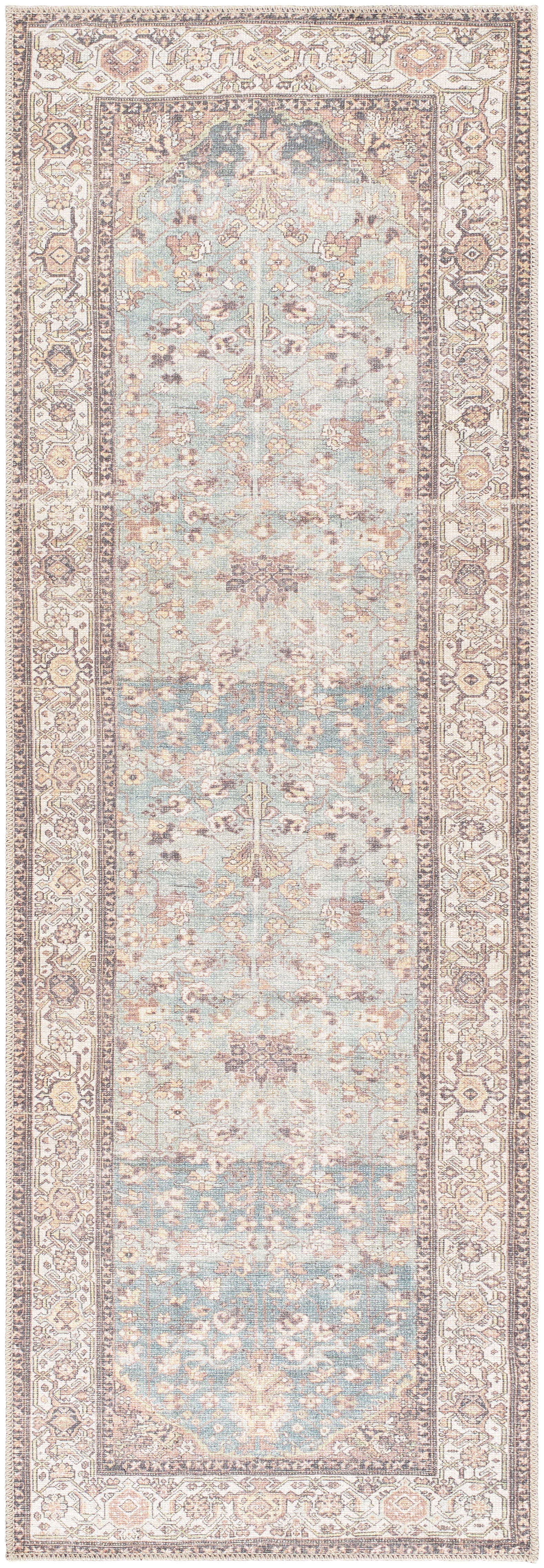 Amelie Blue Indoor 7'10" x 10'2" Machine Woven Rug - Image 1