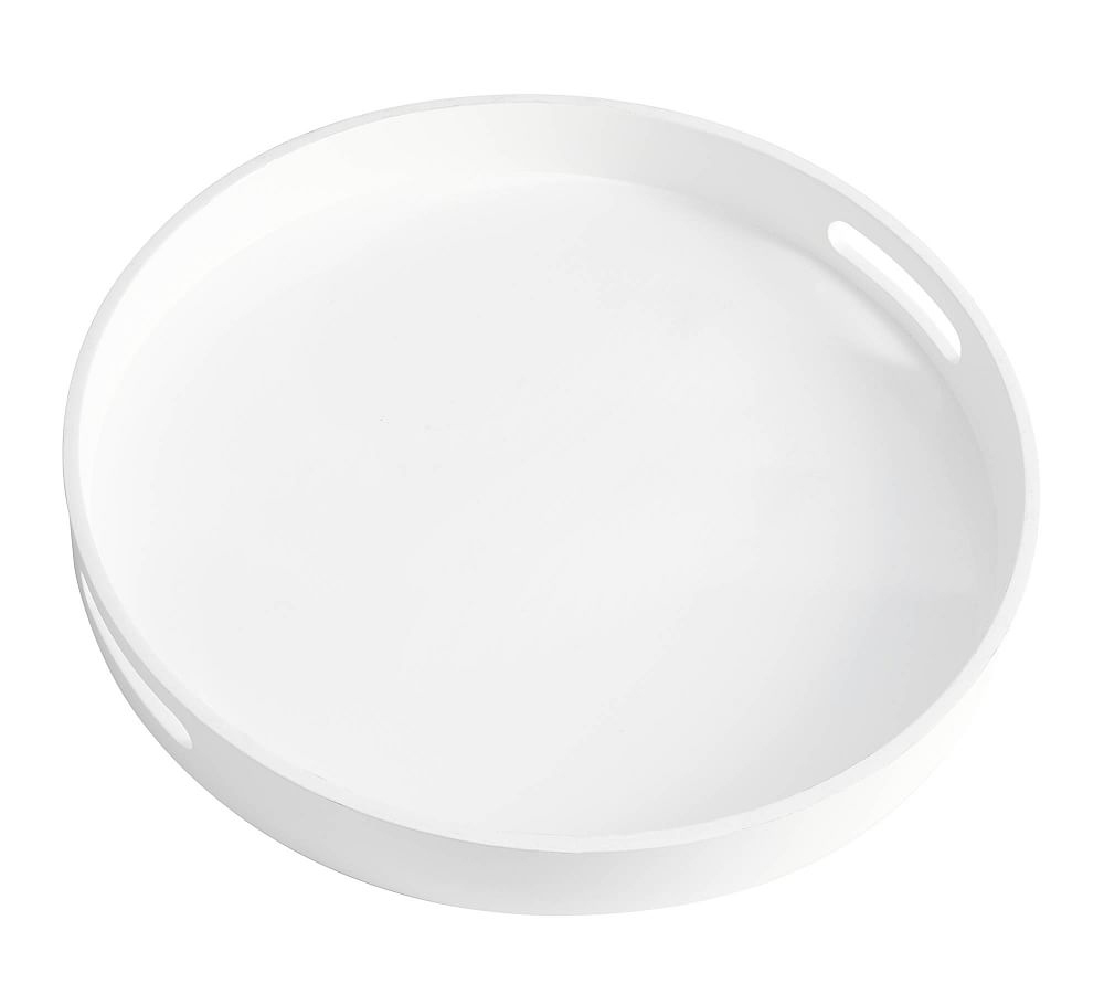 Lacquer Serving Tray - White - Image 0