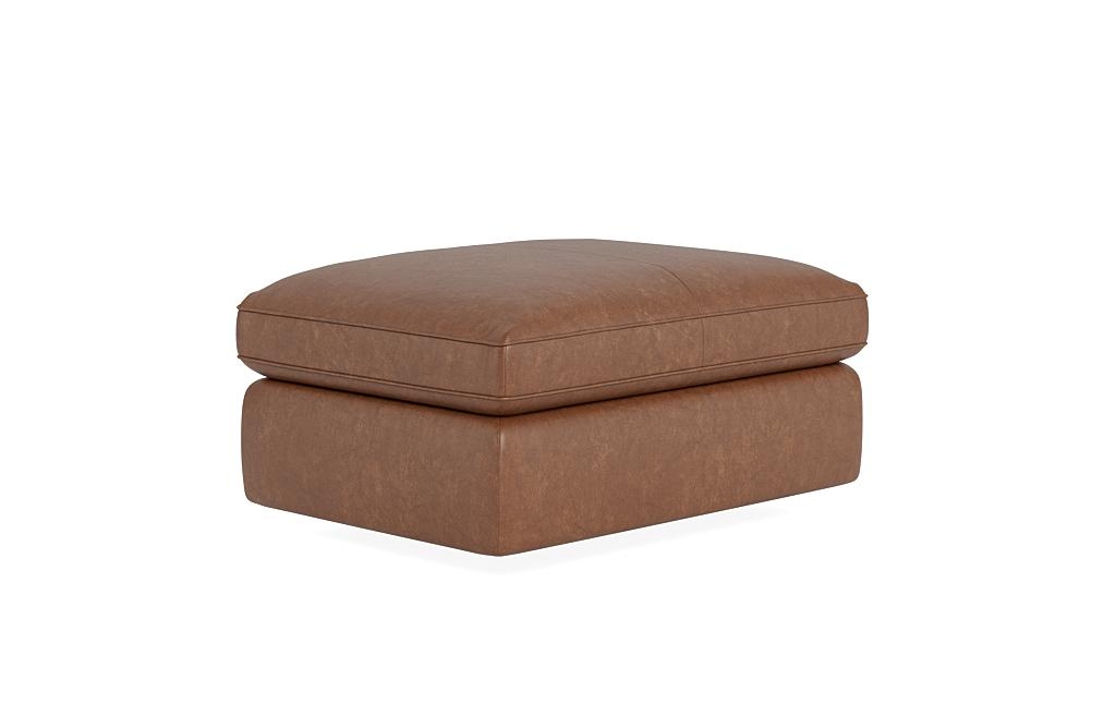 James Leather Square Ottoman with Storage Option - Image 1